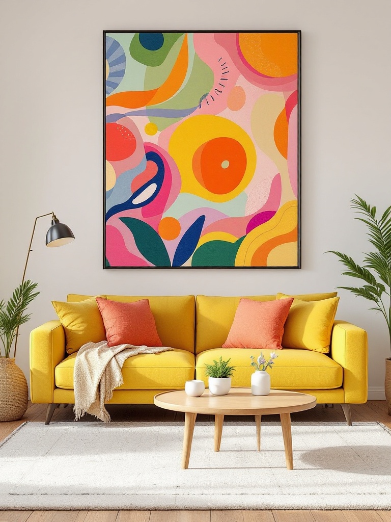 Bright statement decor pieces like oversized art, vibrant sculptures, and bold furniture enhance home appeal.