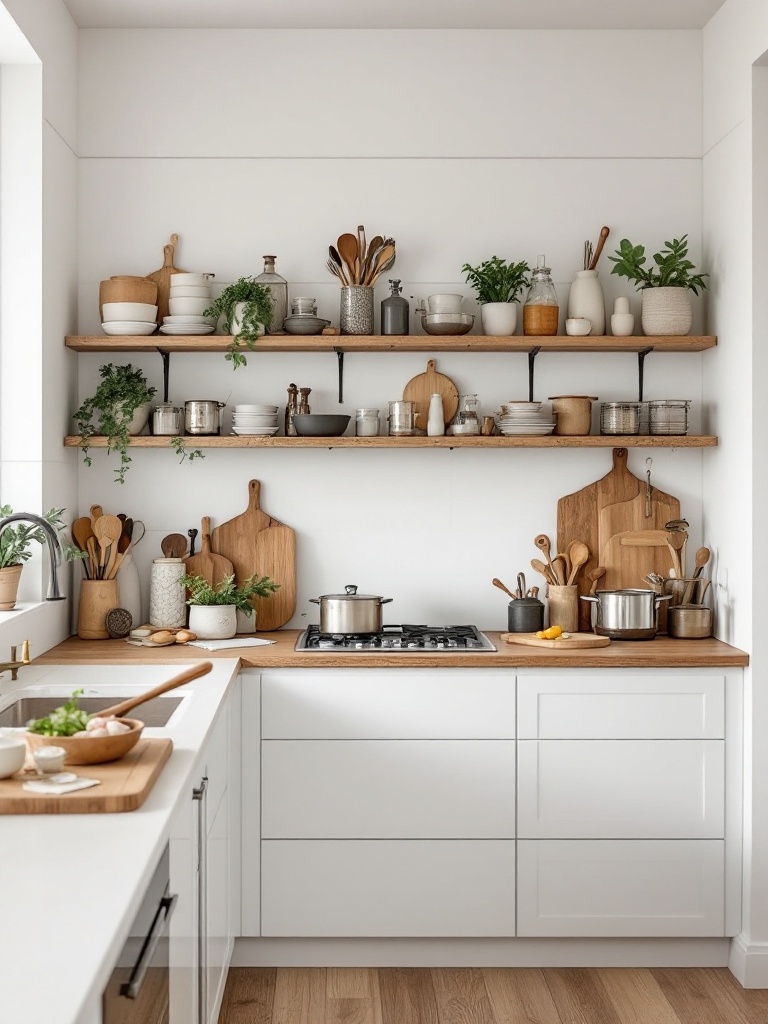 Cozy cooking nook with organized tools, enhancing meal prep and encouraging culinary creativity.