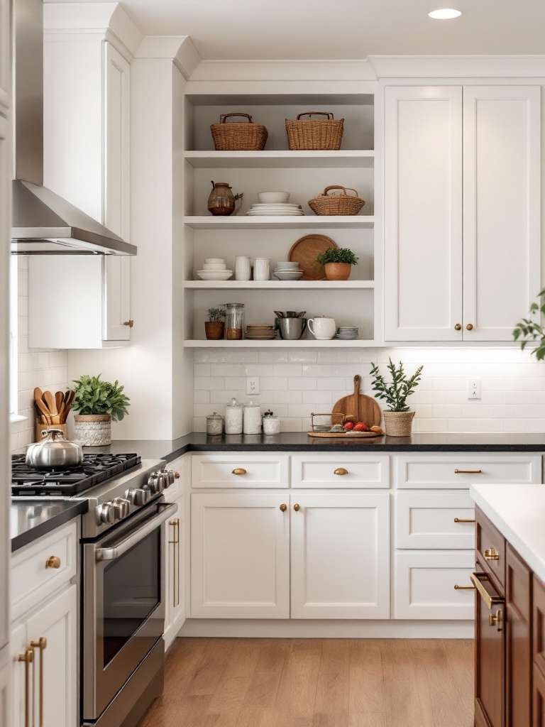 Custom kitchen built-ins optimize space, adding charm and practicality while enhancing warmth and coziness.