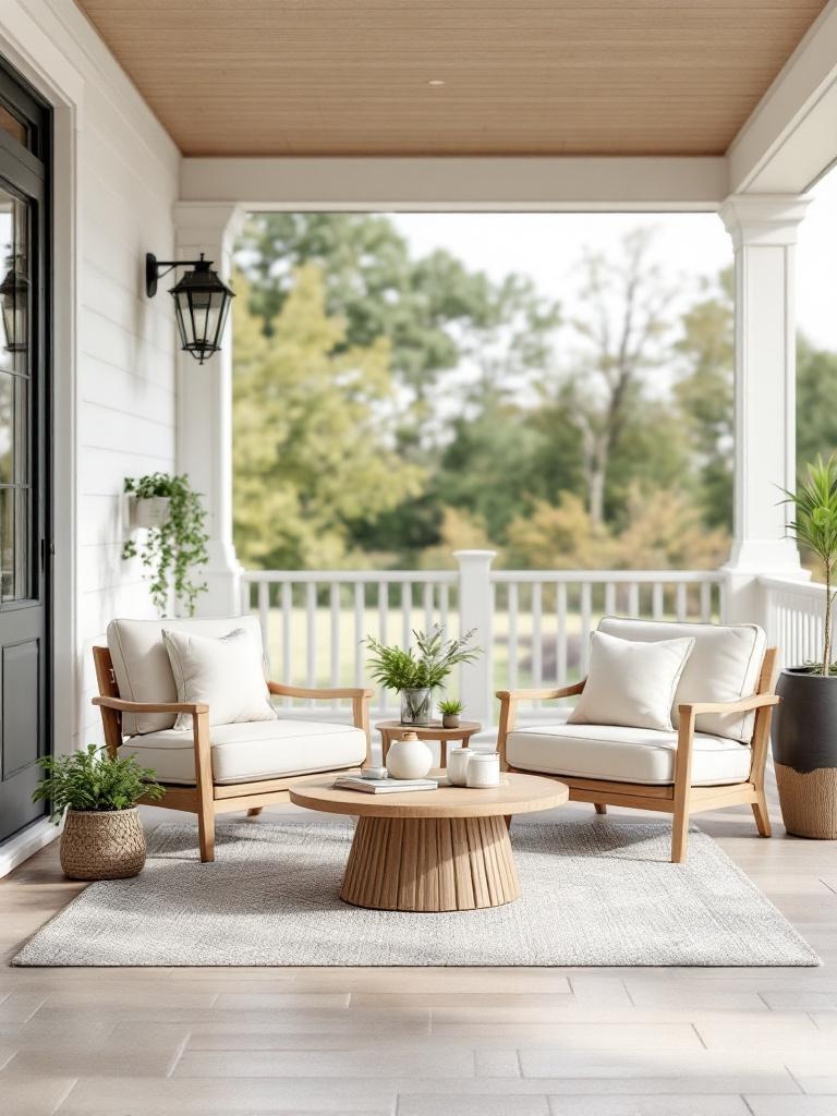 Comfortable conversation set with chairs and coffee table, perfect for outdoor lounging and chatting.