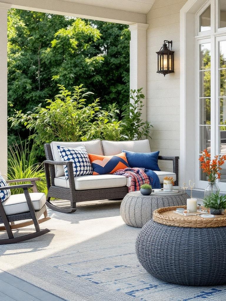 Gliders provide smooth rocking seating for relaxation, ideal for family gatherings and casual chats.