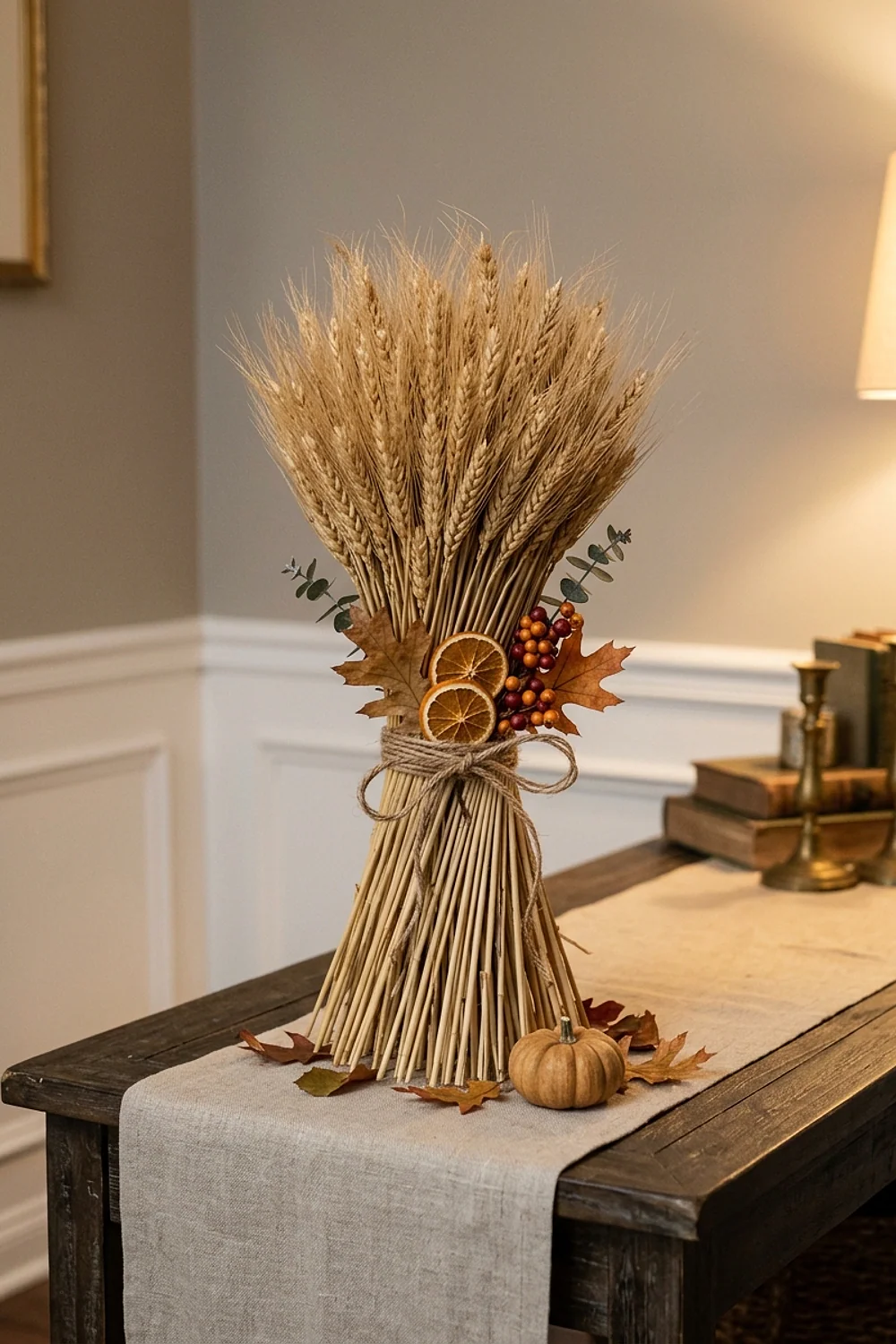 Wheat bundles tied
