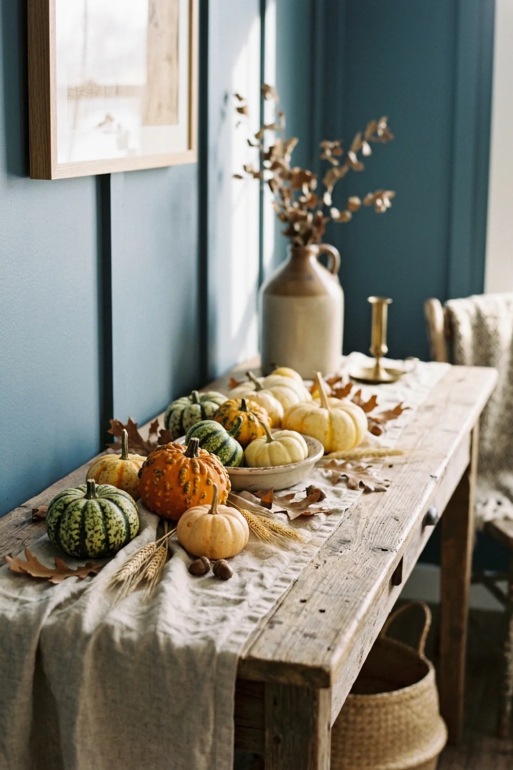 Mini pumpkins and gourds