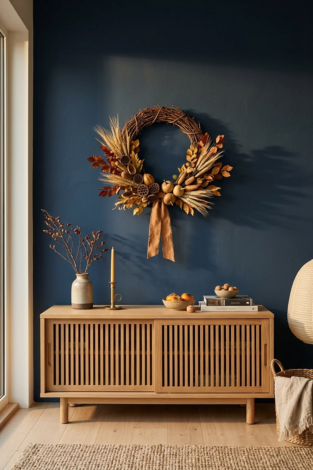 18-inch grapevine wreath dressed